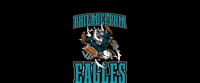 Philadelphia Eagles, Logo, Black background, 5K