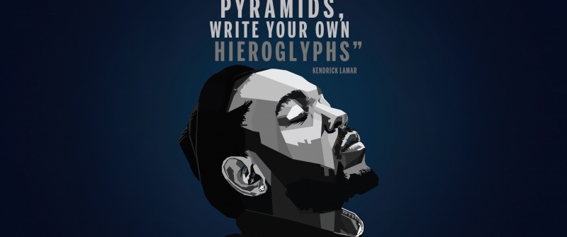 Kendrick Lamar quotes, Minimalist, Dark blue, American rapper, 5K