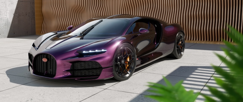 Purple aesthetic, Bugatti Tourbillon, 5K, Modern car, Exotic car, Luxury cars