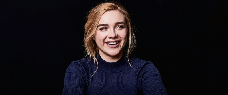 Florence Pugh, Black background 5K