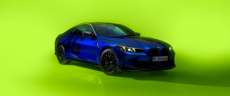 BMW M4 CS Edition VR46, 8K, 2025, 5K, Green background