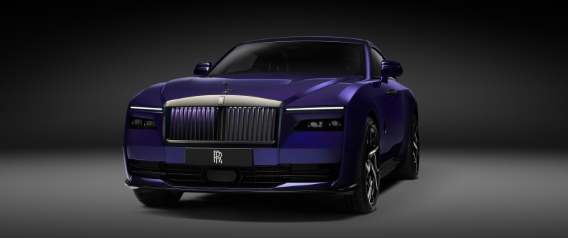 Rolls-Royce Black Badge Spectre, 2025, Dark background, 5K, 8K