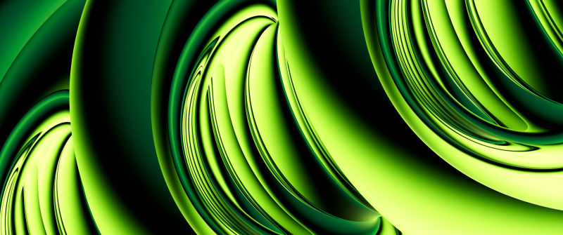 Green abstract, Motion, Neon Green background, Glossy, 3D background