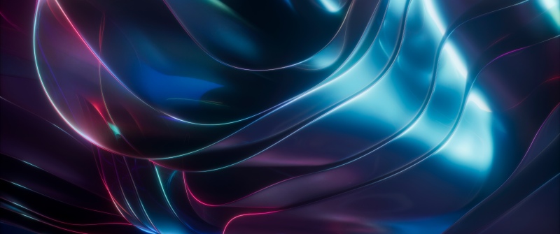 Modern, Blue abstract, Glowing lines, 5K, 8K, Futuristic