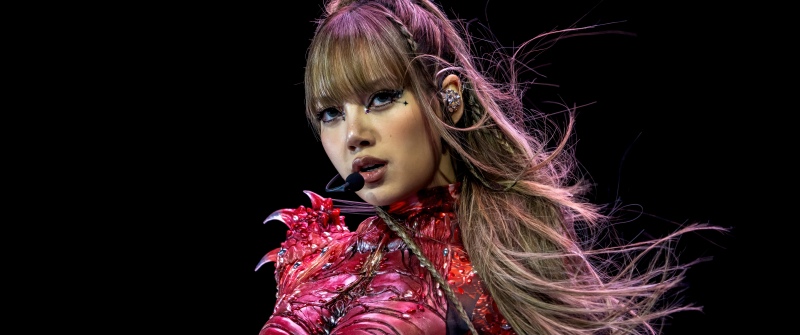 Lisa, Coachella, Live concert, Black background, 5K