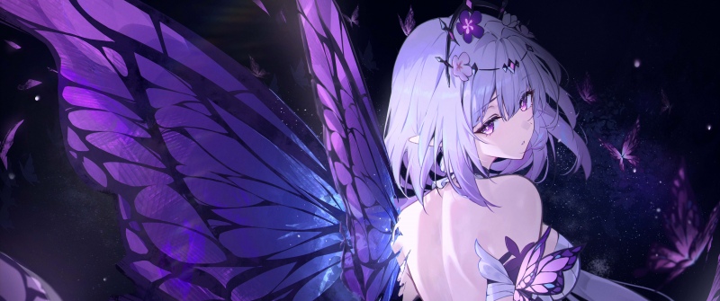 Castorice, Purple aesthetic, Honkai: Star Rail, 5K, 8K, Anime girl