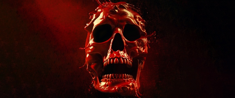 Final Destination: Bloodlines, 2025, 5K, 2025 Movies, Skull, Dark red, Dark background
