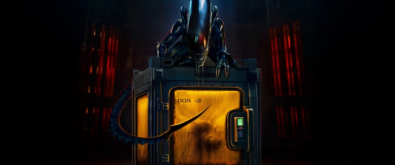 Alien: Earth, Crate, 2025 series, 5K, TV series, Dark background, Xenomorph
