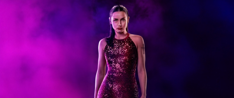 Ana de Armas, Neon background, Ballerina, 5K, 2025 Movies