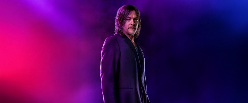 Norman Reedus, Ballerina, Neon background, 5K, 2025 Movies