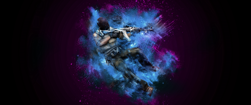CS GO, Counter-Strike: Global Offensive, Splash, Dark background
