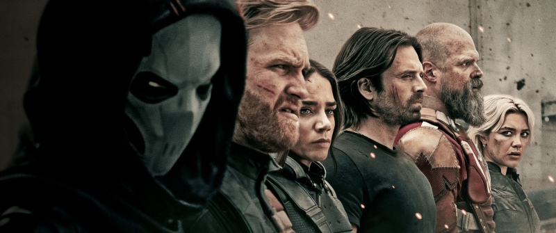 Marvel, Thunderbolts, Movie poster, Marvel Comics, 2025 Movies, Black Widow, Bucky Barnes, Taskmaster, Red Guardian, Marvel Superheroes, Florence Pugh, Yelena Belova, U.S. Agent, Ava Starr (Ghost)