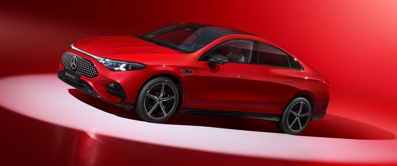Mercedes-Benz CLA 300 L, 8K, 2025, 5K, Red background, Red cars
