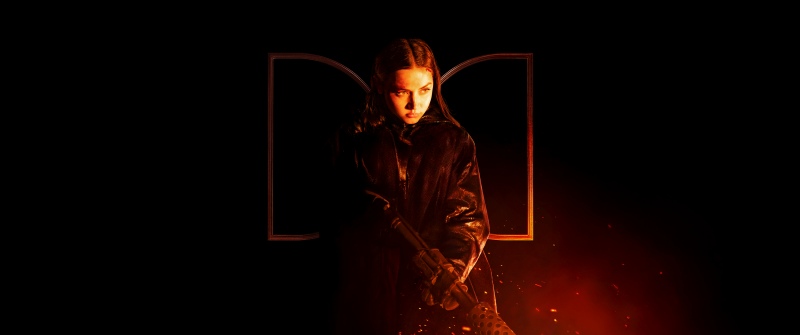 Ana de Armas, Dolby, Ballerina, Black background, Action movies, AMOLED, Fire effect, 5K