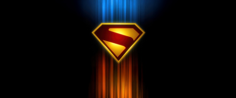 Superman, New logo, 5K, Dark background, 2025 Movies
