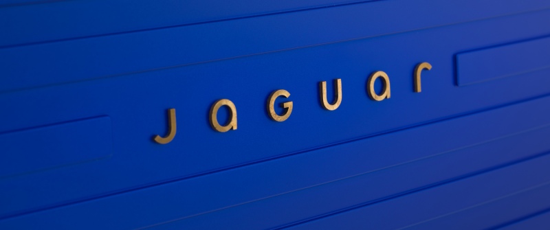 Jaguar, New logo, French Ultramarine, 5K, 8K, Blue aesthetic, Blue background