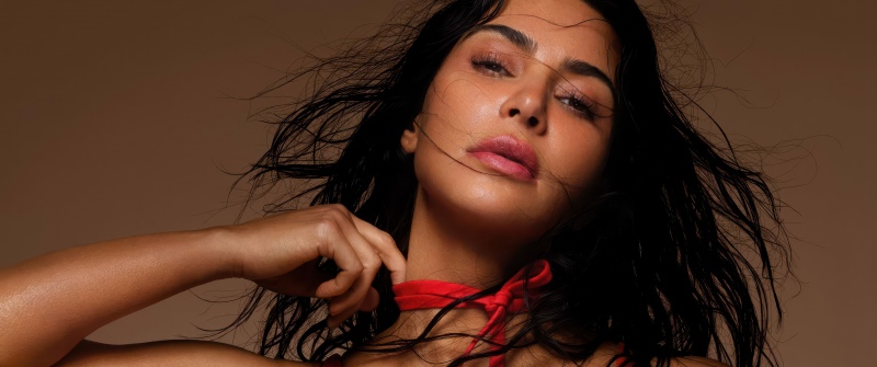 Kim Kardashian, Red aesthetic, 5K