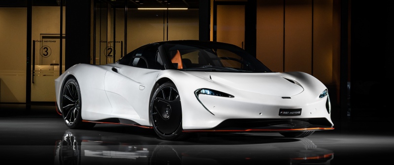 McLaren Speedtail, Vertical, White cars