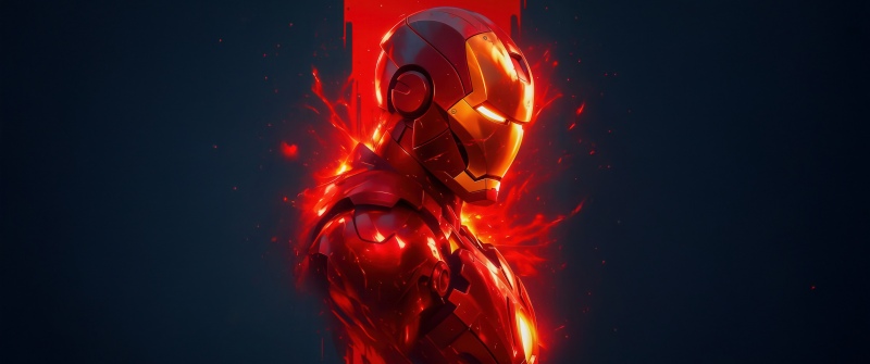 Iron Man, Fierce, 5K, Marvel Superheroes, Dark background