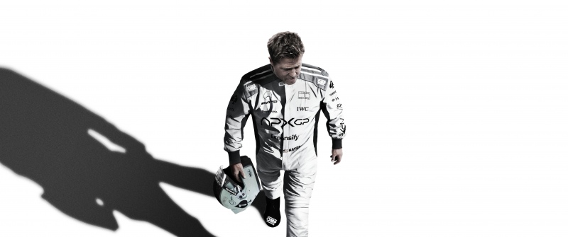 Brad Pitt, Mercedes AMG Petronas, F1: The Movie, 2025 Movies, Movie poster, Brad Pitt, White background, 5K