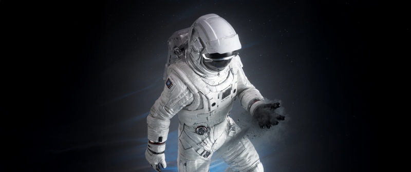 Astronaut, Dark aesthetic, Deep space, Space exploration, Space artwork, Space dust, 5K, Dark background