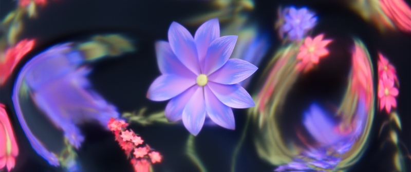 Luminous, Floral Background, Ethereal, Purple aesthetic, Bokeh