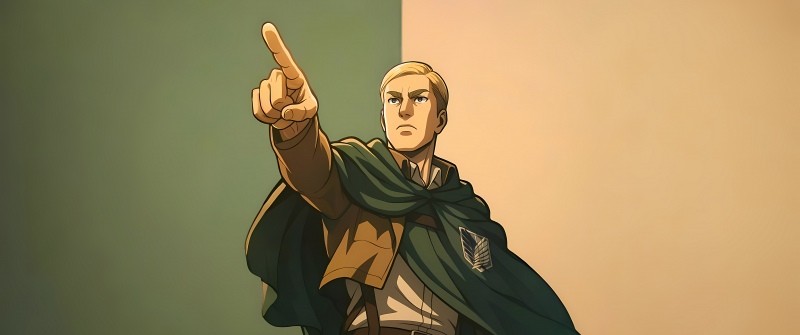 Erwin Smith, Attack on Titan, 5K, 8K, Minimalist