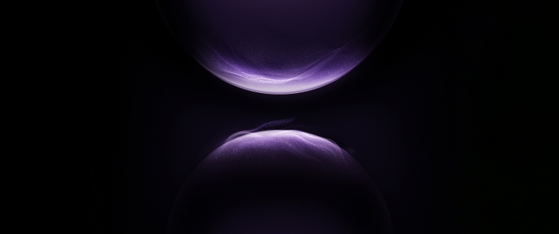 Huawei, Purple abstract, Glowing particles, Cosmic, Curves, Dark purple, 5K, Dark background