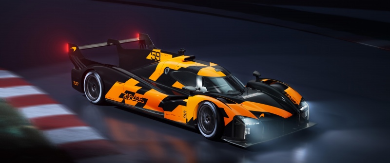 McLaren Project Endurance Le Mans Hypercar, 12K, 5K, 8K, 10K, Race cars, Orange cars, Night, Race track
