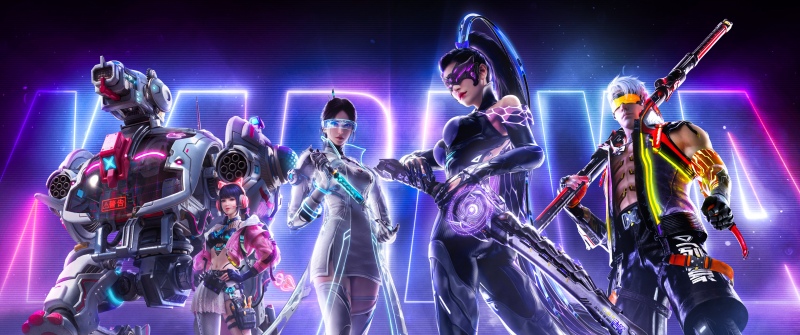 Naraka: Bladepoint, Neon, Cyberpunk, Futuristic, Mecha Girl, Neon Lights