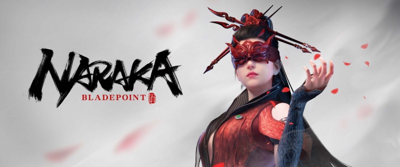 Naraka: Bladepoint, Key Art, Female character, Mask, Red