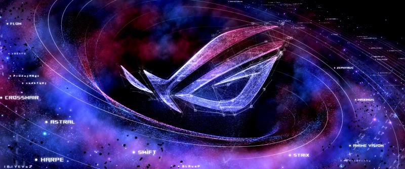 ASUS ROG, Supernova, Gaming, Galaxy, Digital art, Futuristic, Logo