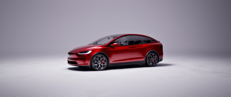 Tesla Model X Plaid, 2025, Red cars, Electric cars