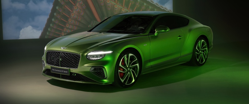 Bentley Continental GT Speed, Grand tourer, 5K, Green car, Luxury cars