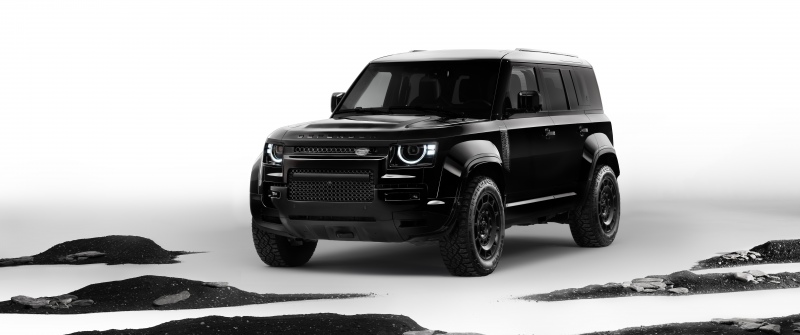 Land Rover Defender OCTA, Black Edition, 2025, 5K, 8K, Black cars, Black and White