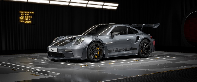 Weissach package, Porsche 911 GT3 RS, Dark aesthetic, Dark background