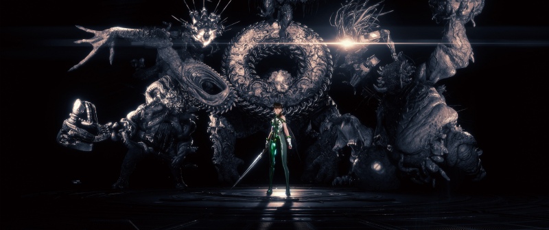 EVE (Stellar Blade), Dark background, Video Game