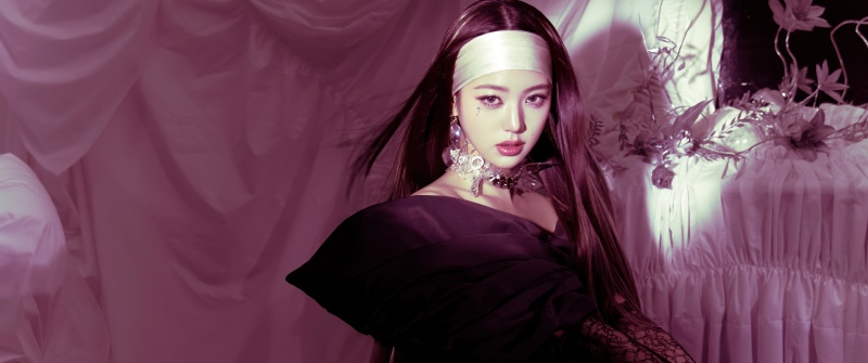 Jang Wonyoung, Accendio IVE, 5K, Monochromatic, Purple aesthetic, K-Pop singers