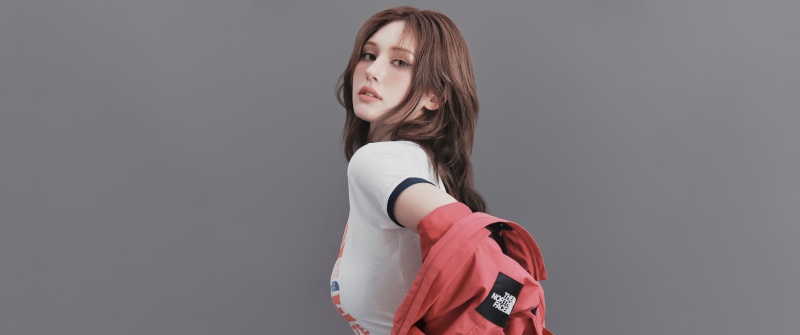 Jeon Somi, Grey background, 5K, K-Pop singers