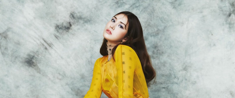 Jeon Somi, Legend Magazine, 5K, Yellow Dress, Luxury fashion, Portrait