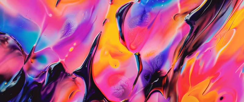 Fluid art, Colorful abstract, 5K, Colorful art