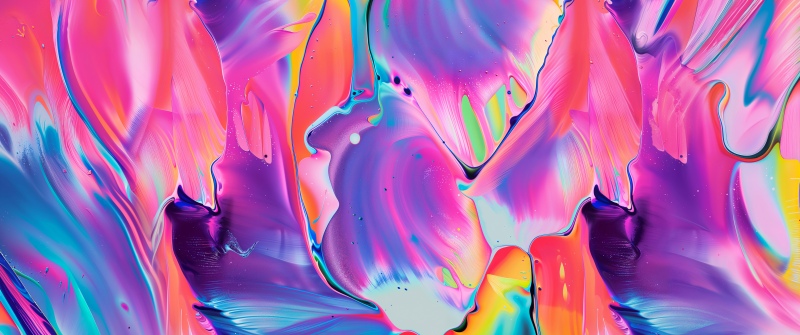 Abstract art, Vibrant, Fluid art, Glossy, 5K
