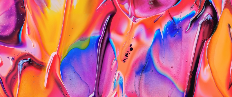 Fluid art, Vibrant, Texture, 5K, Colorful abstract, Liquid art