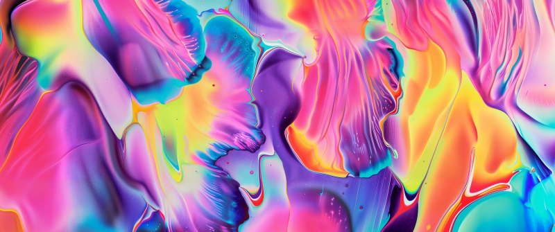 Abstract art, Colorful, Fluid abstract, Vibrant, Iridescence, 5K