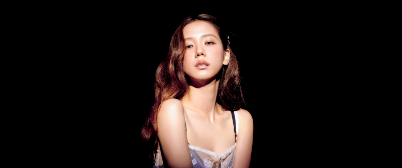 Jisoo Amortage, Special Edition, K-pop idol, Black background, AMOLED