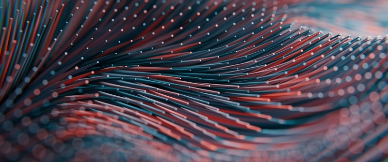 Data illustration, Waves, Bokeh, 5K, 8K