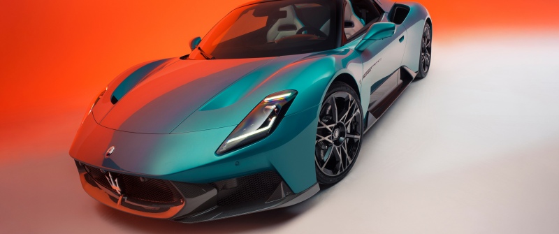 Maserati MCPURA Cielo, Supercar, 5K, Gradient background