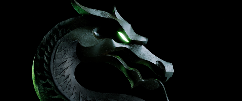 Mortal Kombat II, Logo, AMOLED, 2025 Movies, 5K, Black background