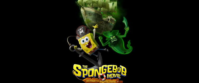The SpongeBob Movie: Search for SquarePants, Black background, 5K, 2026 Movies, Animation movies