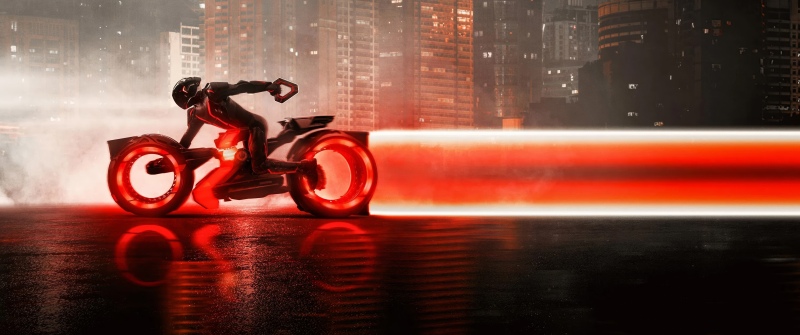 Tron: Ares, Movie poster, Futuristic, Red aesthetic, 5K, 2025 Movies